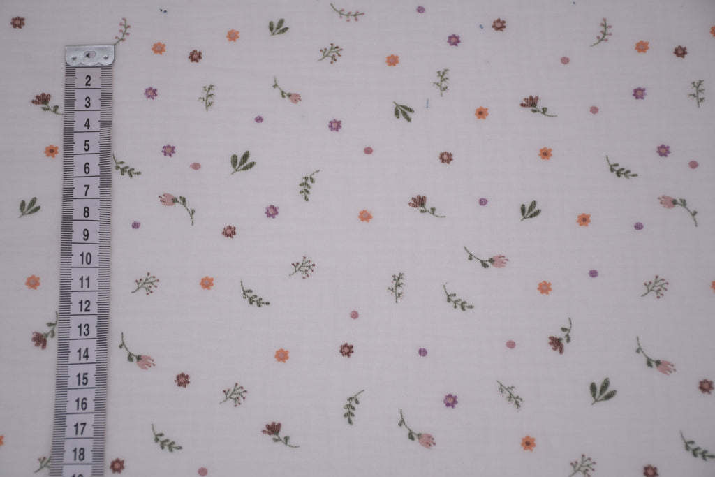 100% Cotton Muslin Double Gauze Print - Penny Petals