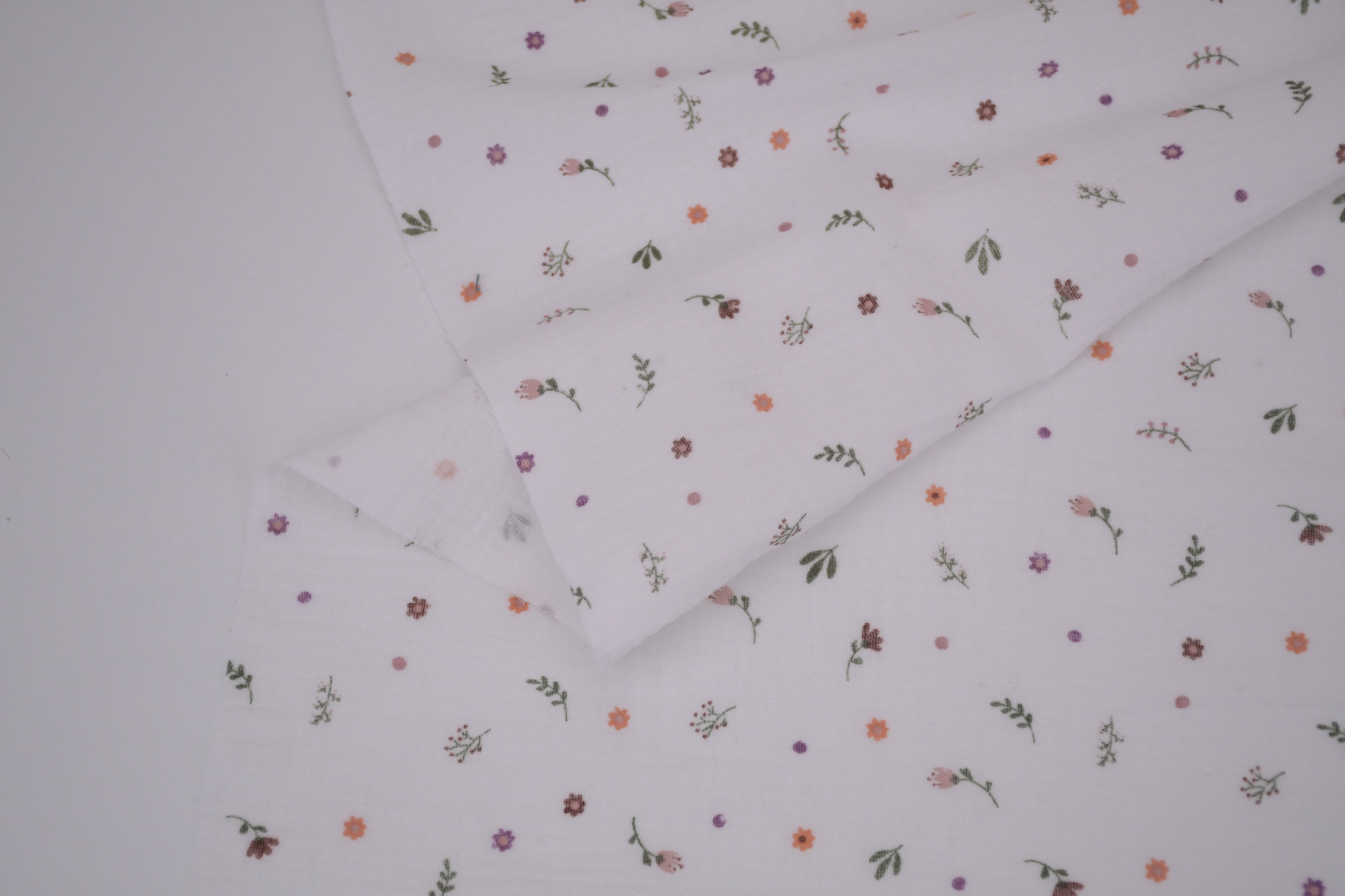 100% Cotton Muslin Double Gauze Print - Penny Petals