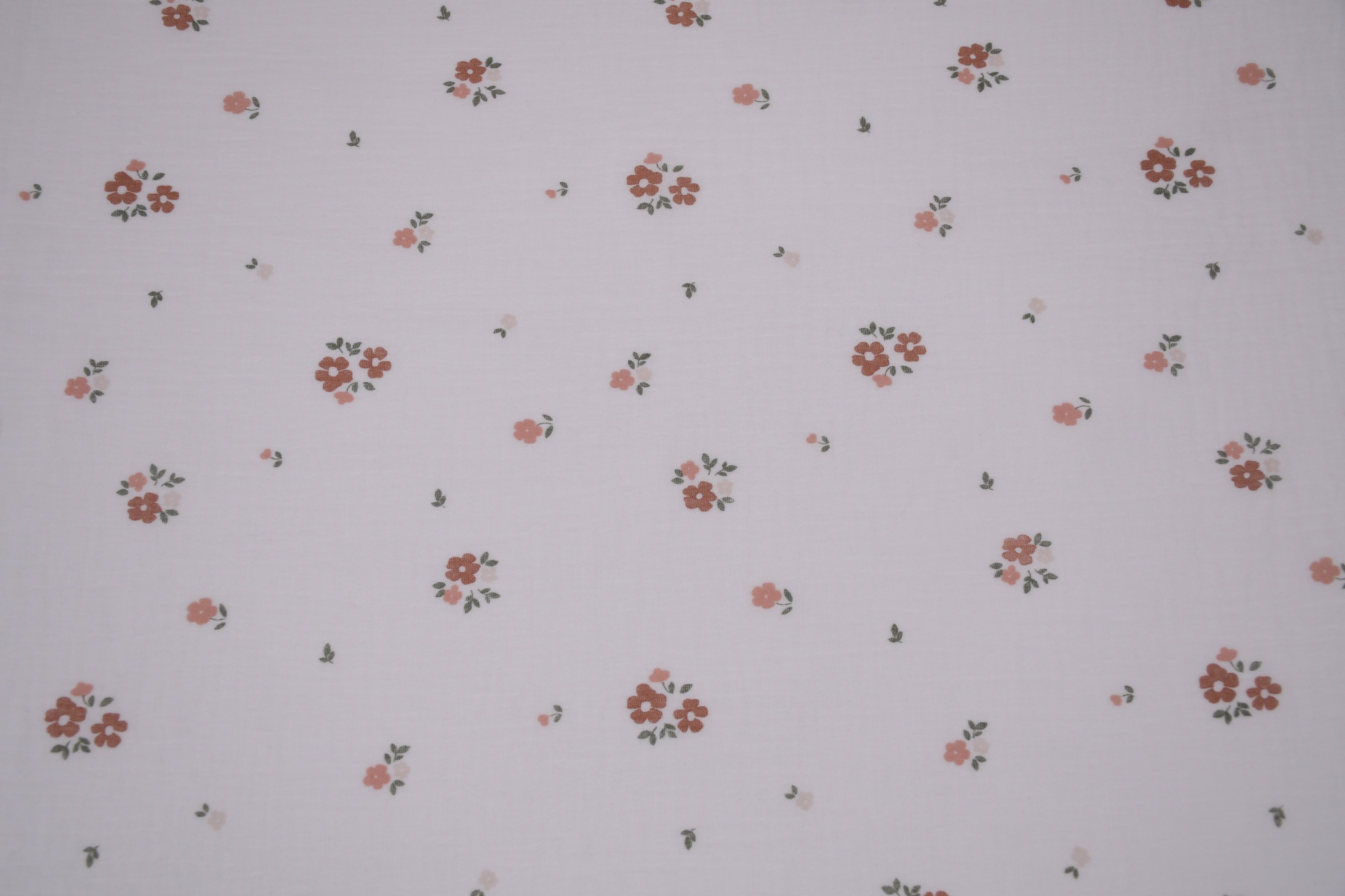 100% Cotton Muslin Double Gauze Print - Apricot Bloom