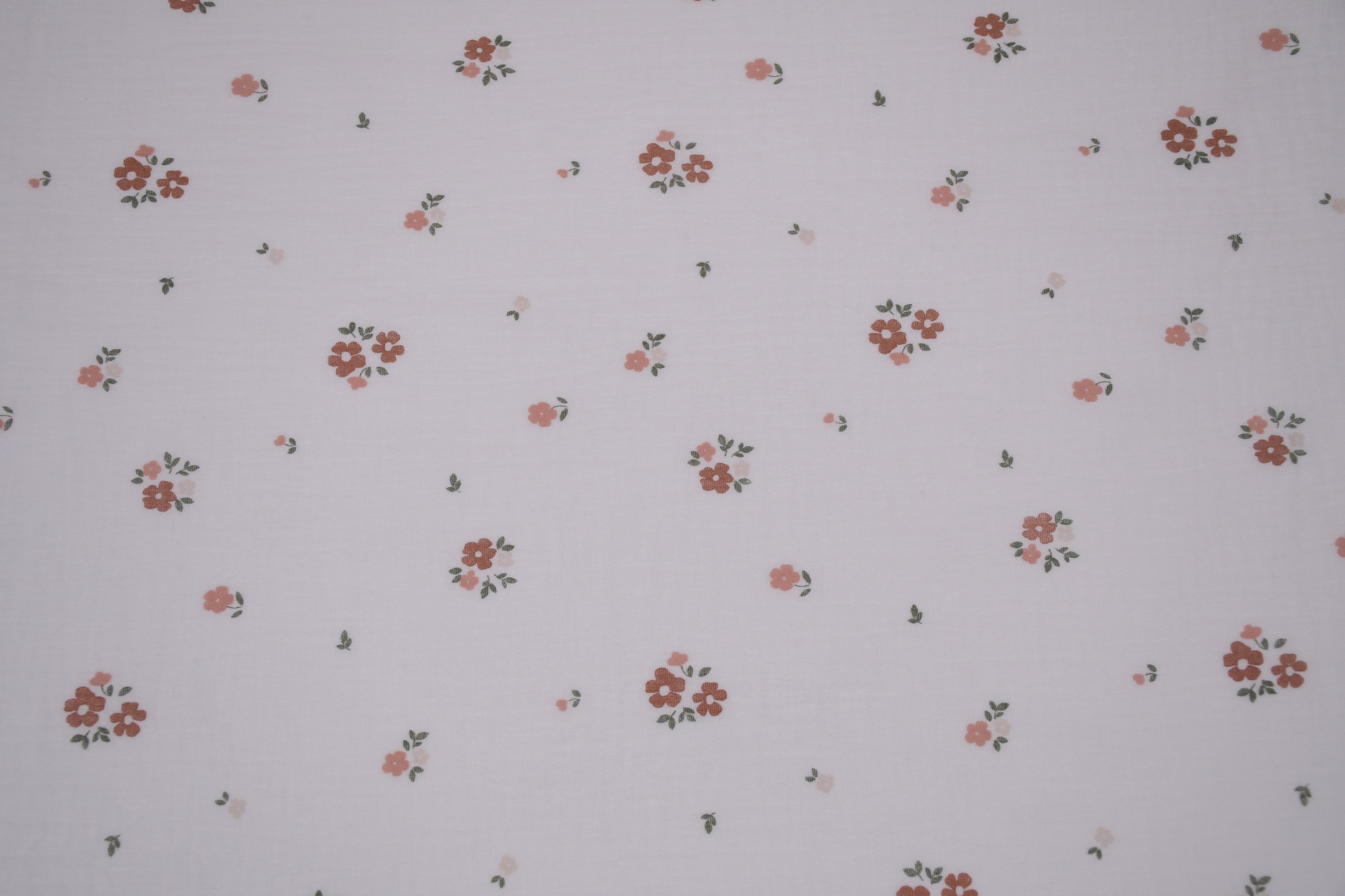 100% Cotton Muslin Double Gauze Print - Apricot Bloom