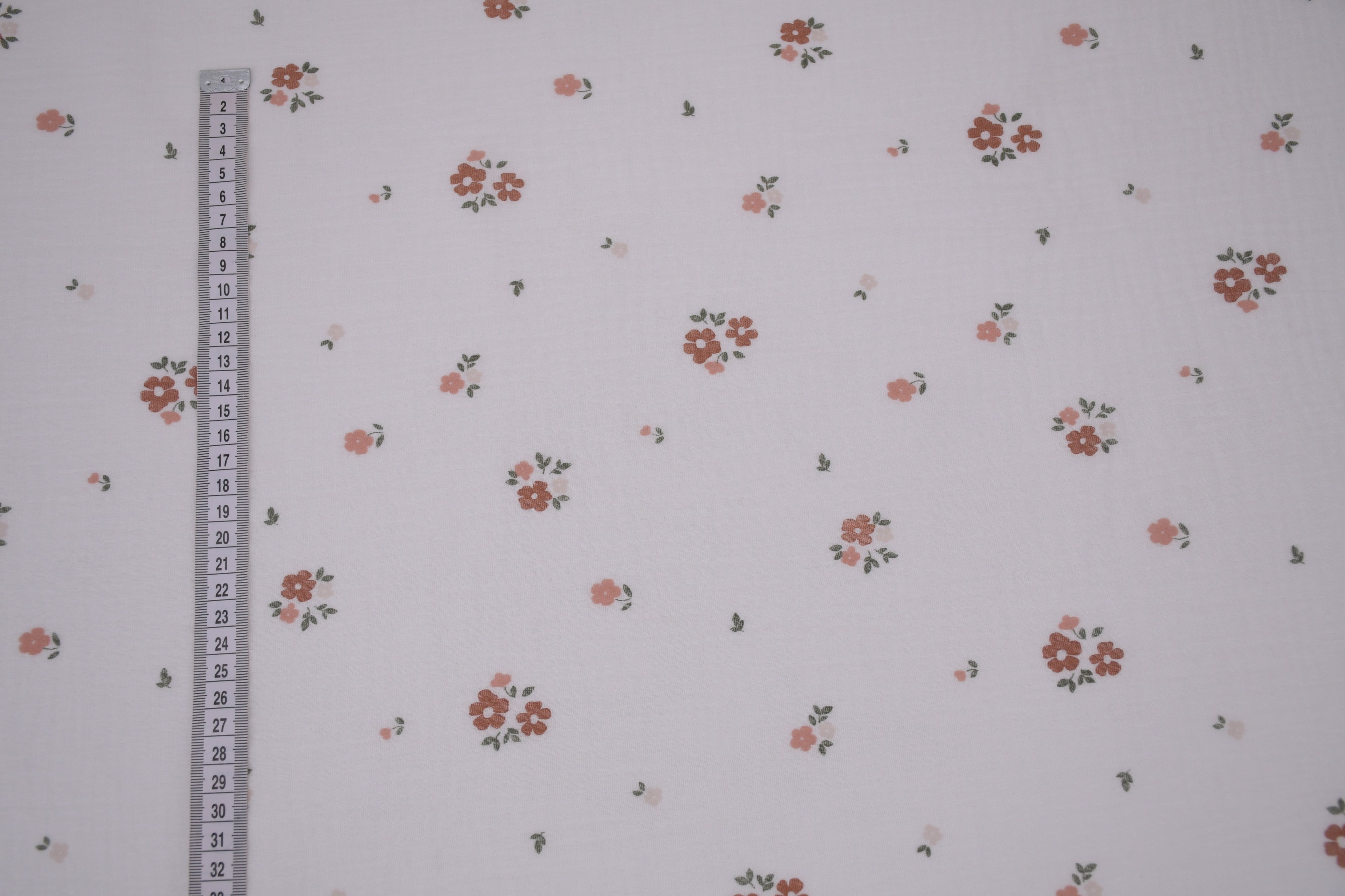 100% Cotton Muslin Double Gauze Print - Apricot Bloom