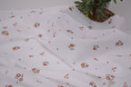 100% Cotton Muslin Double Gauze Print - Apricot Bloom