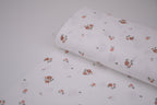 100% Cotton Muslin Double Gauze Print - Apricot Bloom