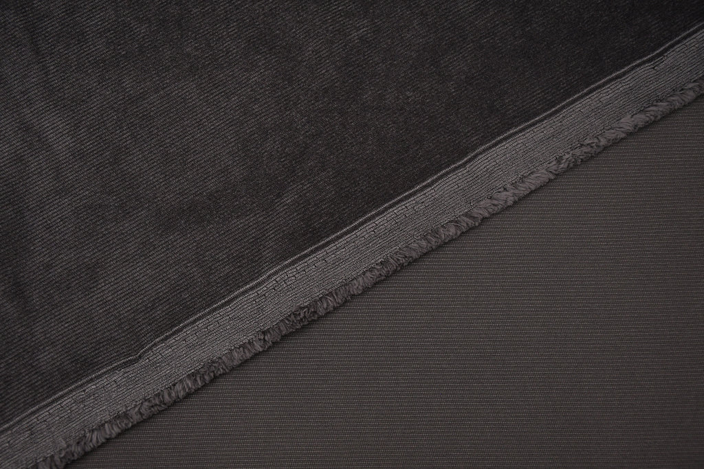 16 Wales Corduroy Light Stretch Fabric - Charcoal Grey