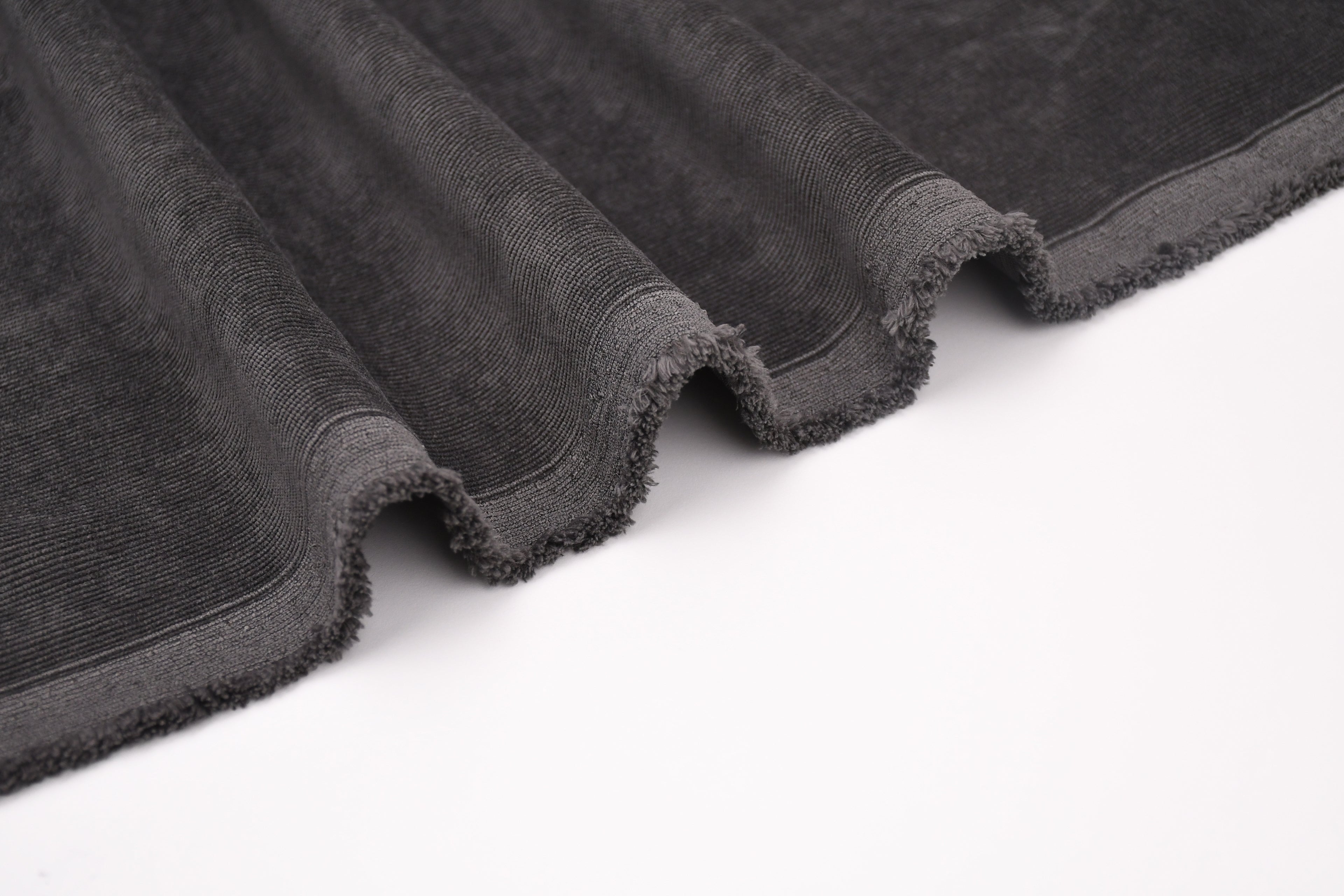 16 Wales Corduroy Light Stretch Fabric - Charcoal Grey