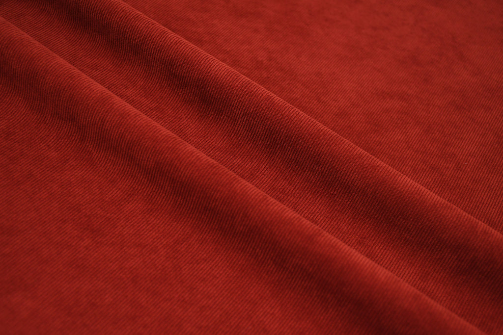 16 Wale Corduroy Light Stretch Fabric - Burnt Red