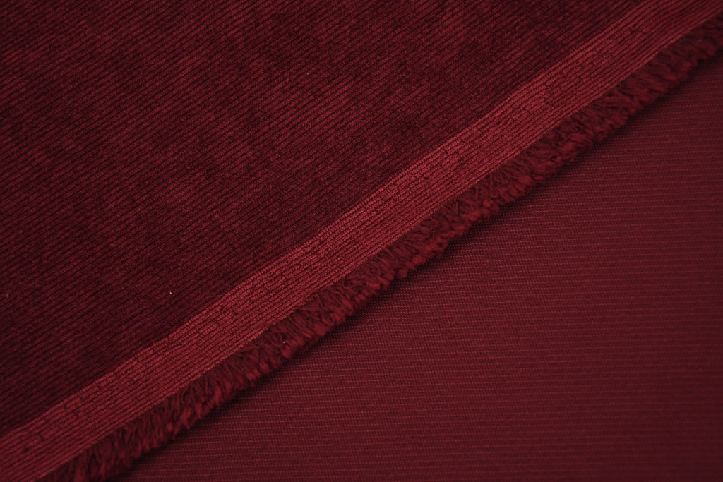 16 Wales Corduroy Light Stretch  Fabric - Burgundy