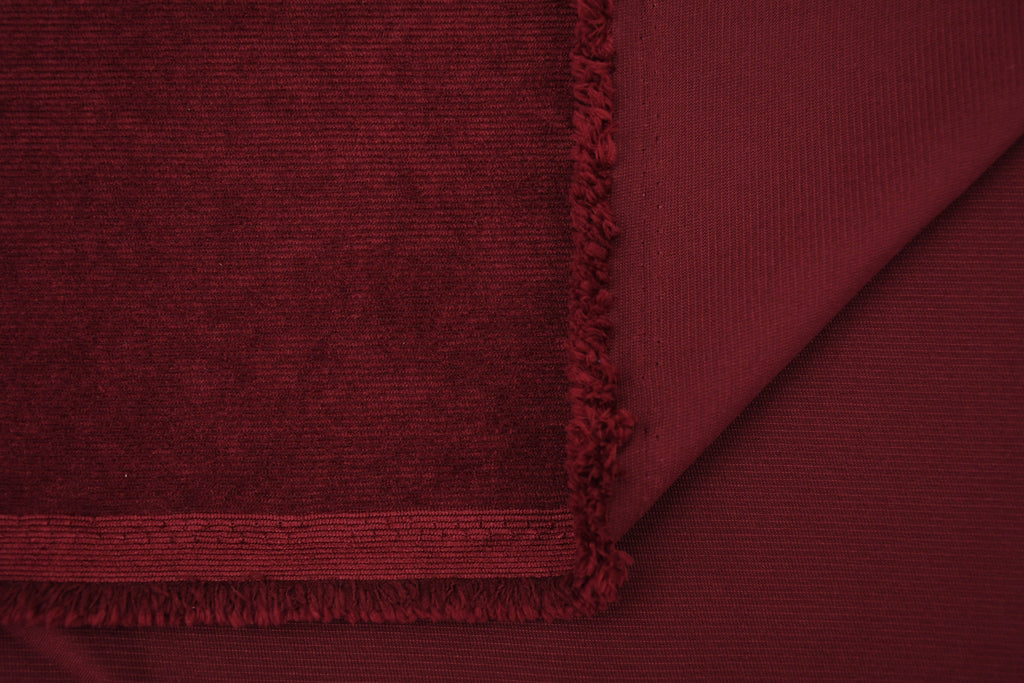 16 Wales Corduroy Light Stretch  Fabric - Burgundy