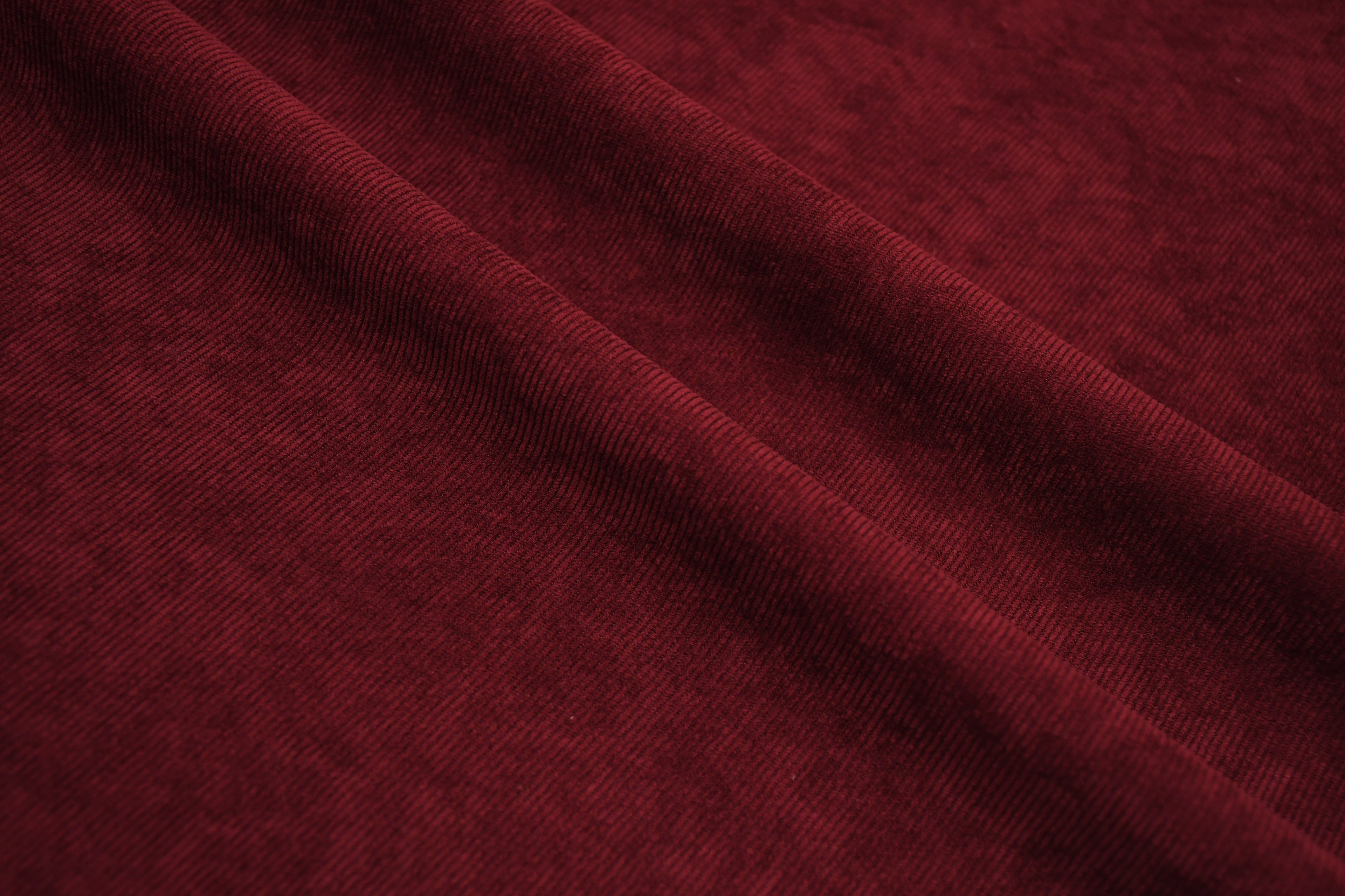 16 Wales Corduroy Light Stretch  Fabric - Burgundy