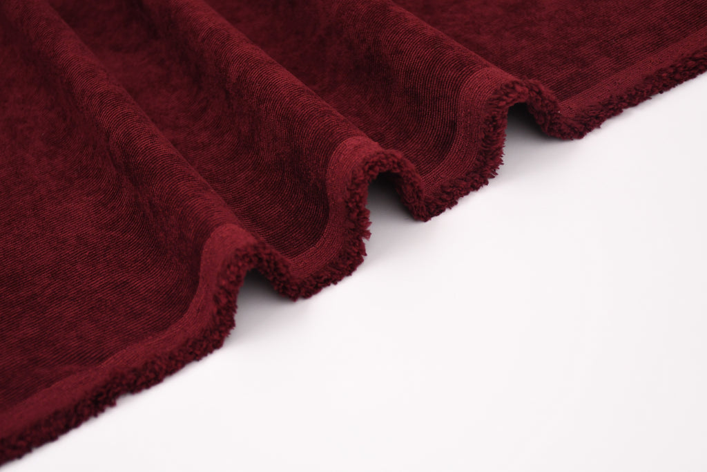16 Wales Corduroy Light Stretch  Fabric - Burgundy
