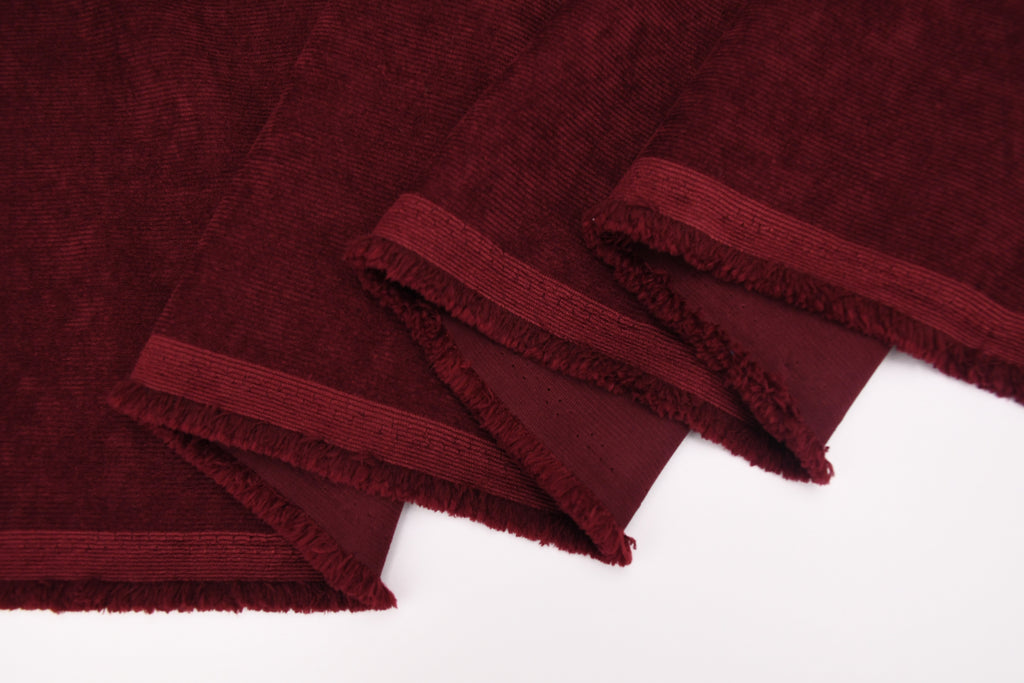 16 Wales Corduroy Light Stretch  Fabric - Burgundy