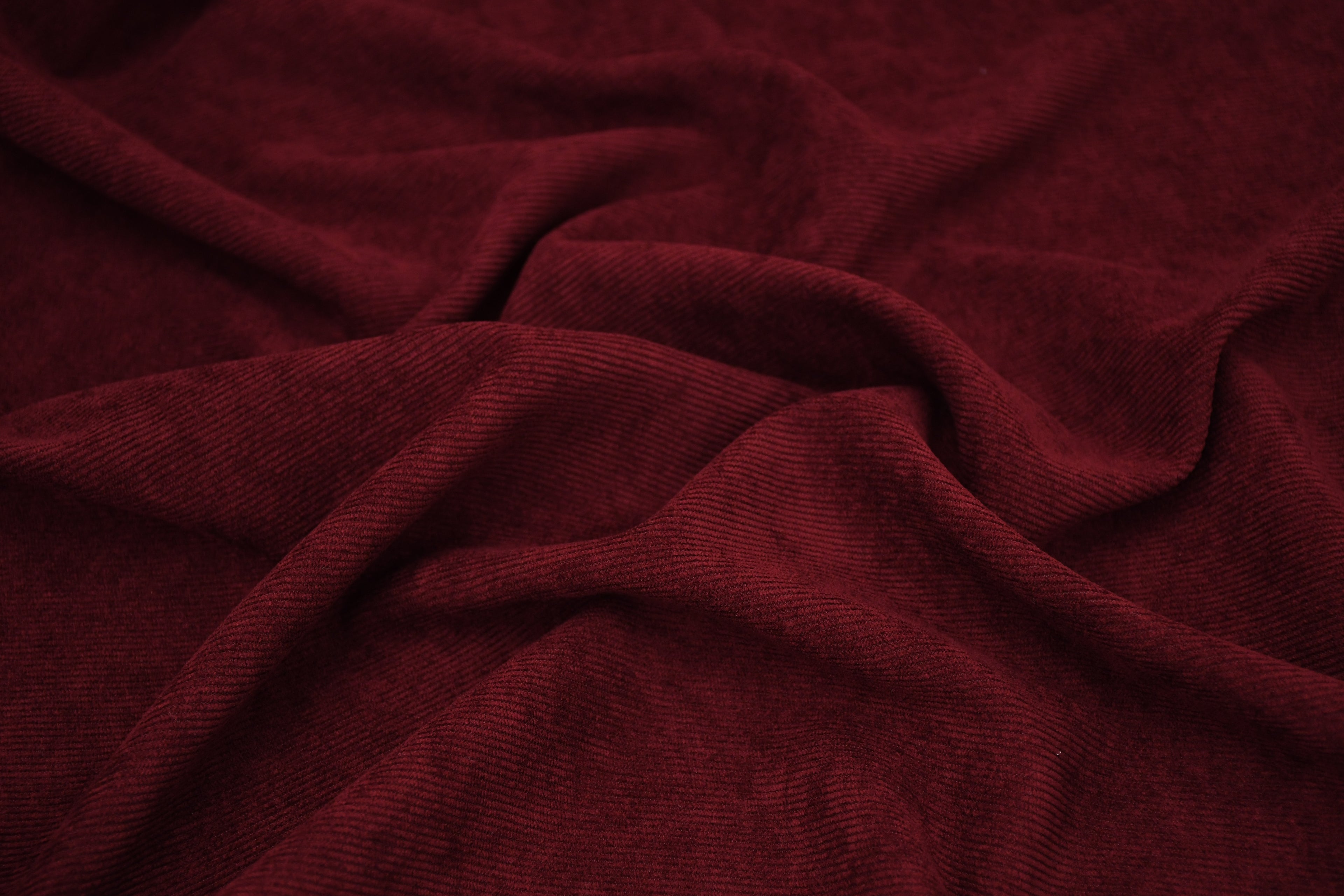 16 Wales Corduroy Light Stretch  Fabric - Burgundy