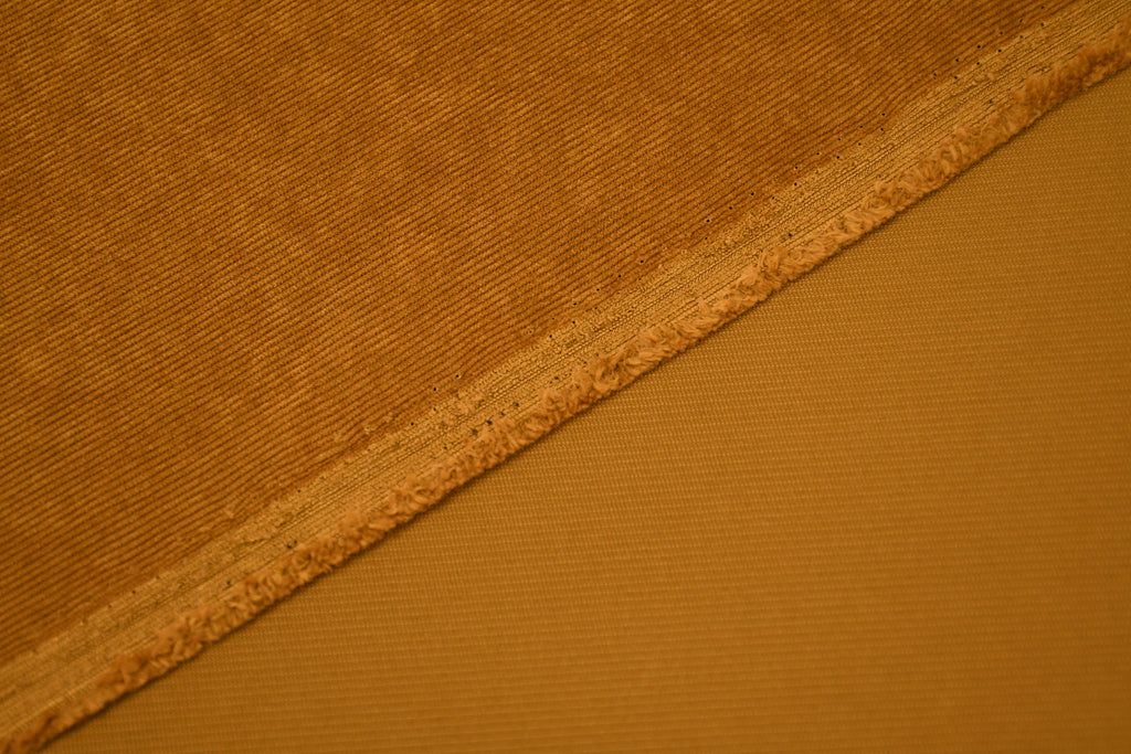 16 Wales Corduroy Light Stretch Fabric - Mustard