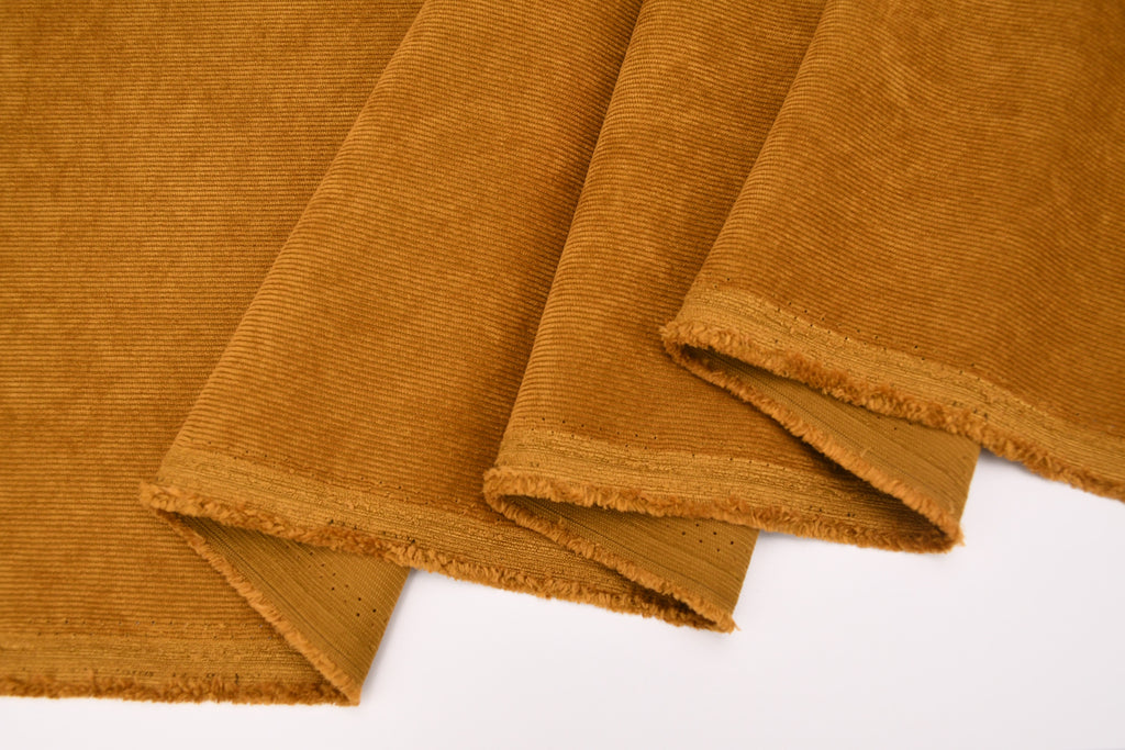 16 Wales Corduroy Light Stretch Fabric - Mustard