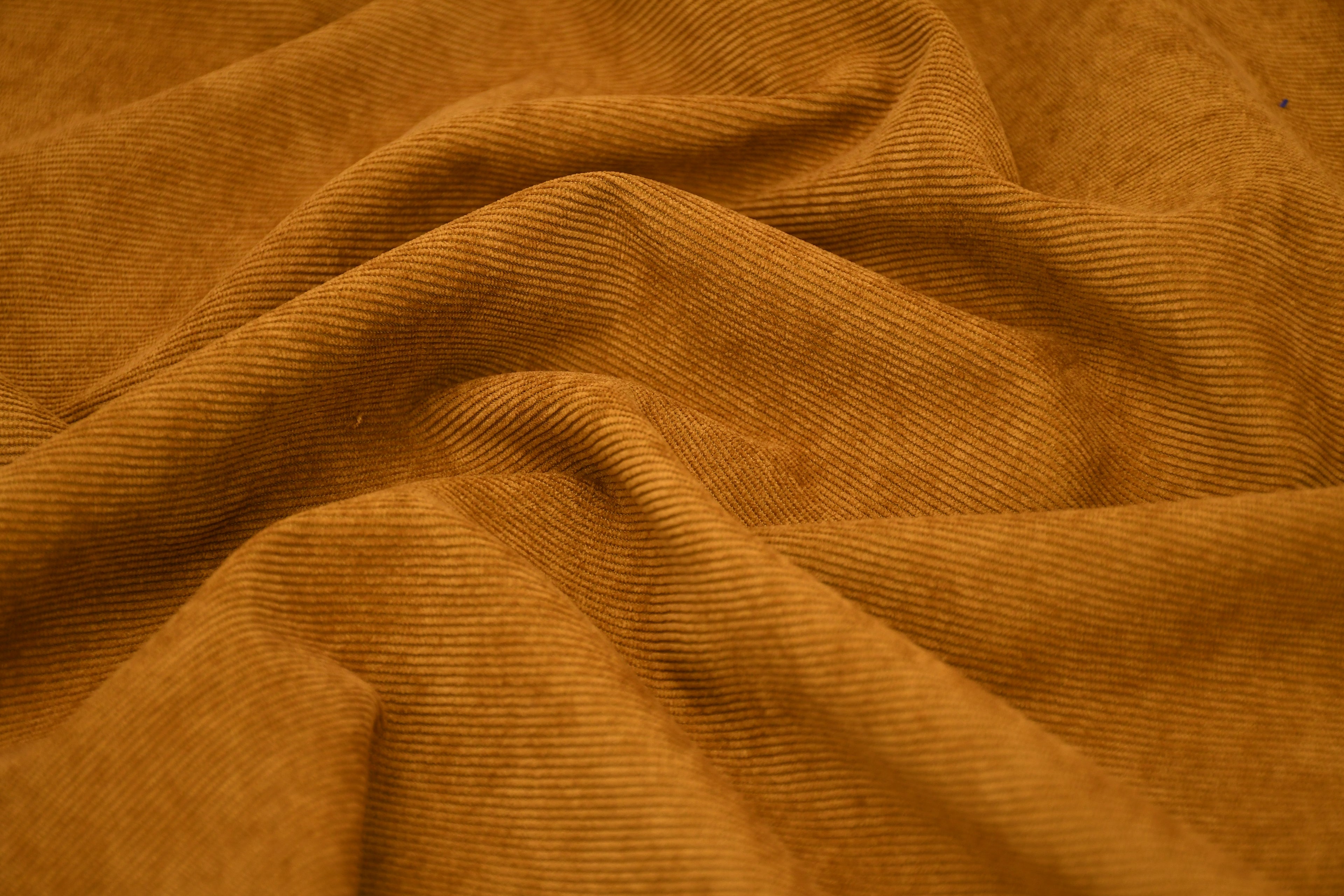 16 Wales Corduroy Light Stretch Fabric - Mustard