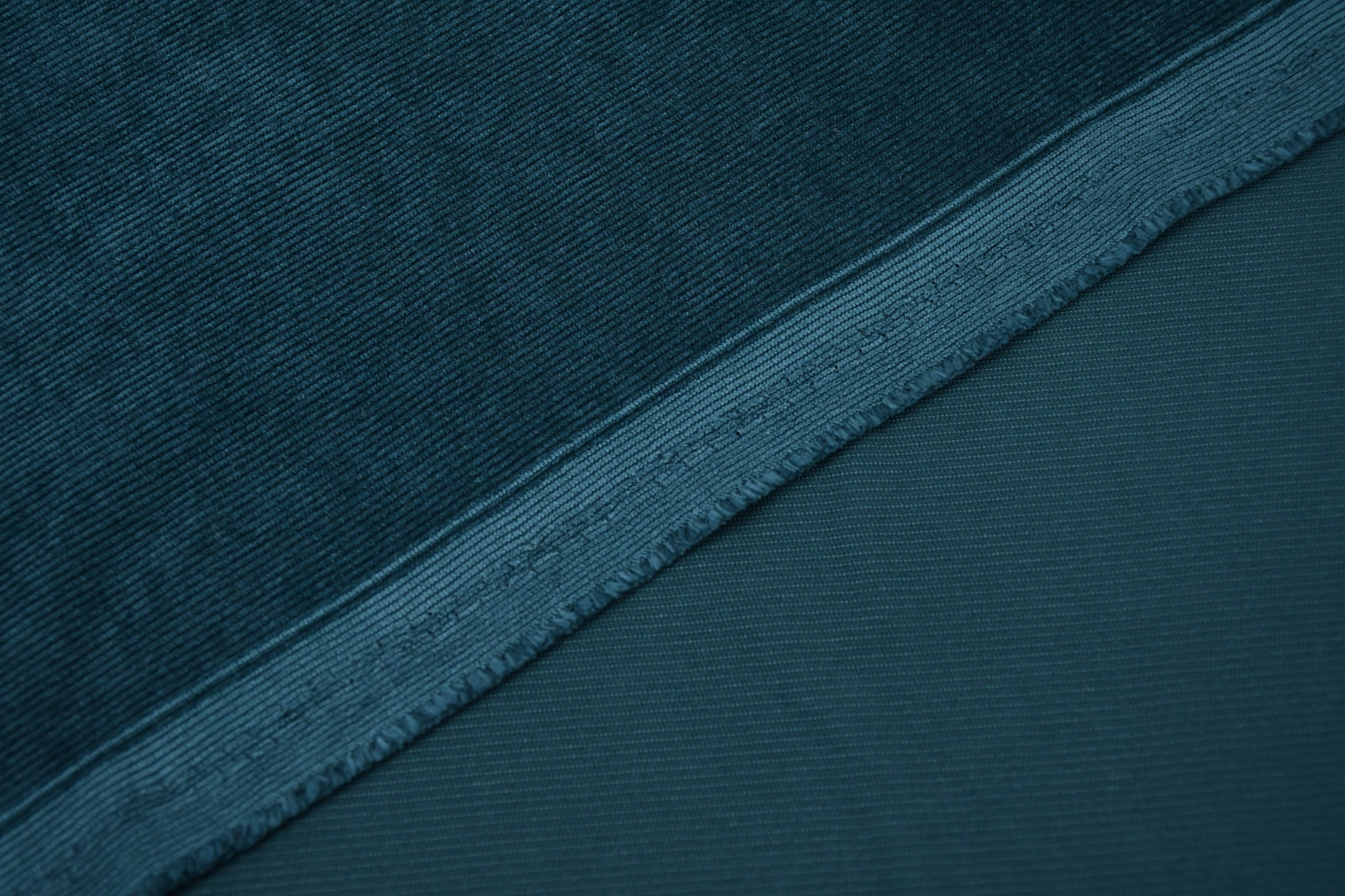 16 Wales Corduroy Light Stretch Fabric - Deep Turquoise