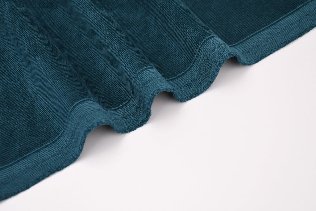 16 Wales Corduroy Light Stretch Fabric - Deep Turquoise