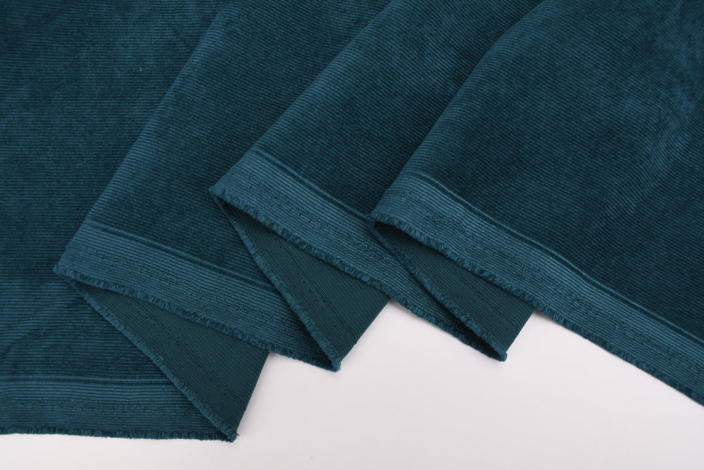 16 Wales Corduroy Light Stretch Fabric - Deep Turquoise
