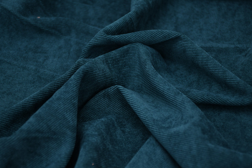 16 Wales Corduroy Light Stretch Fabric - Deep Turquoise