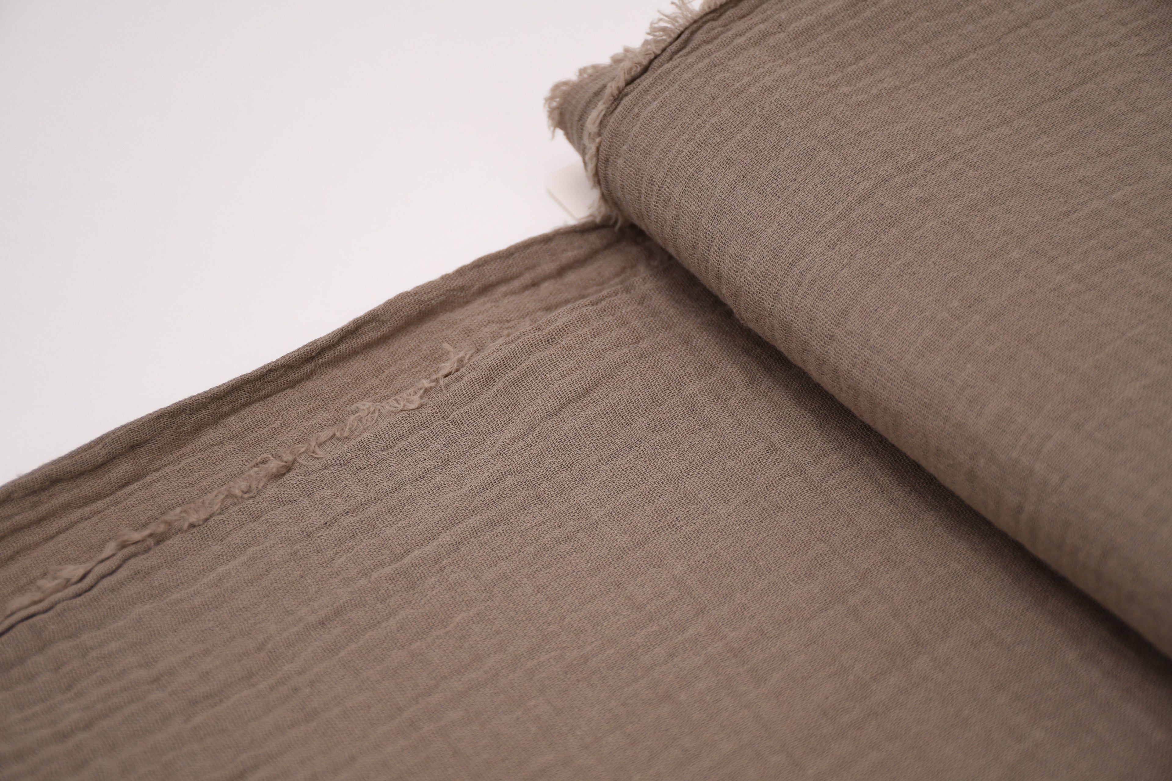 100% Cotton Double Gauze Muslin Fabric - Taupe