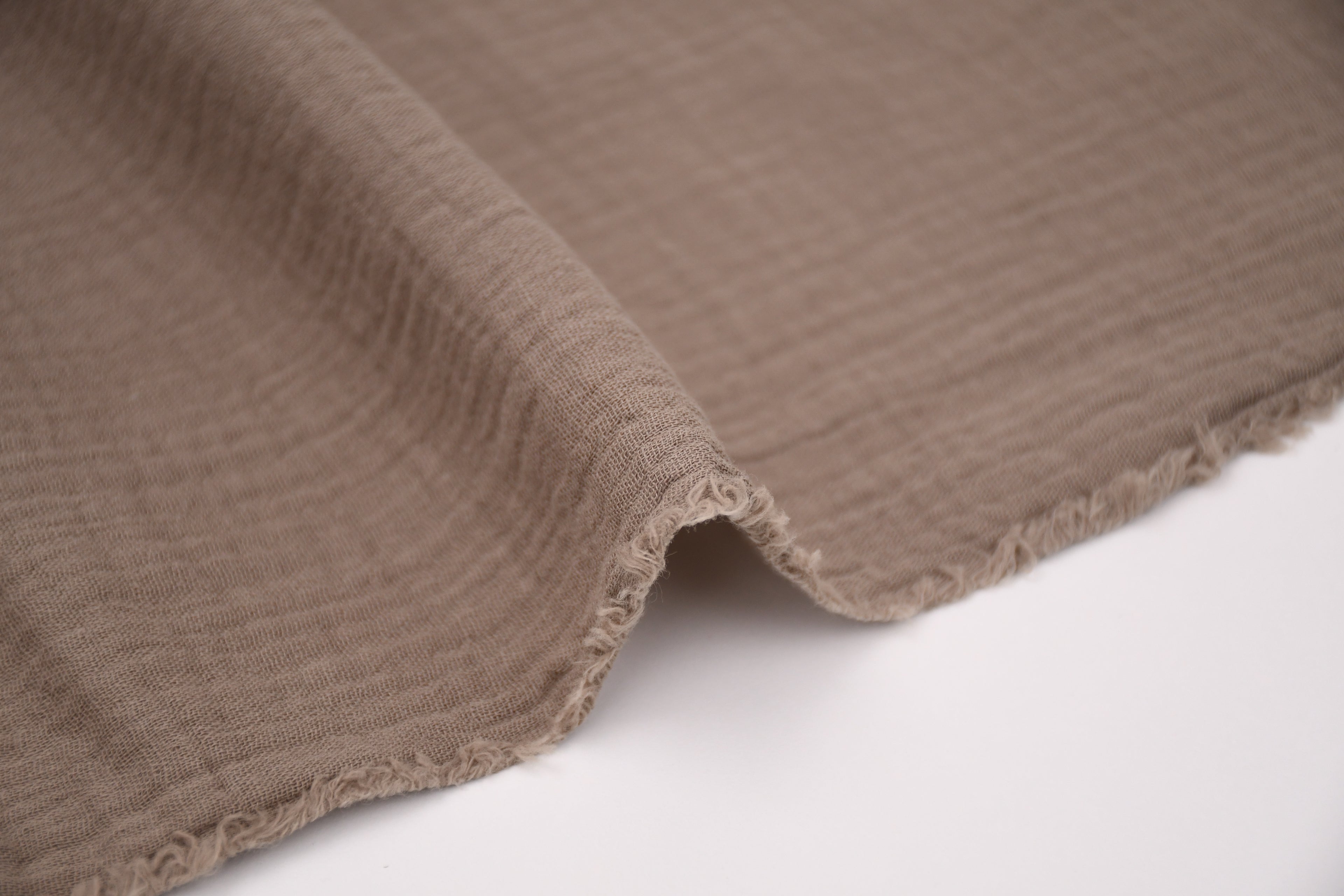 100% Cotton Double Gauze Muslin Fabric - Taupe