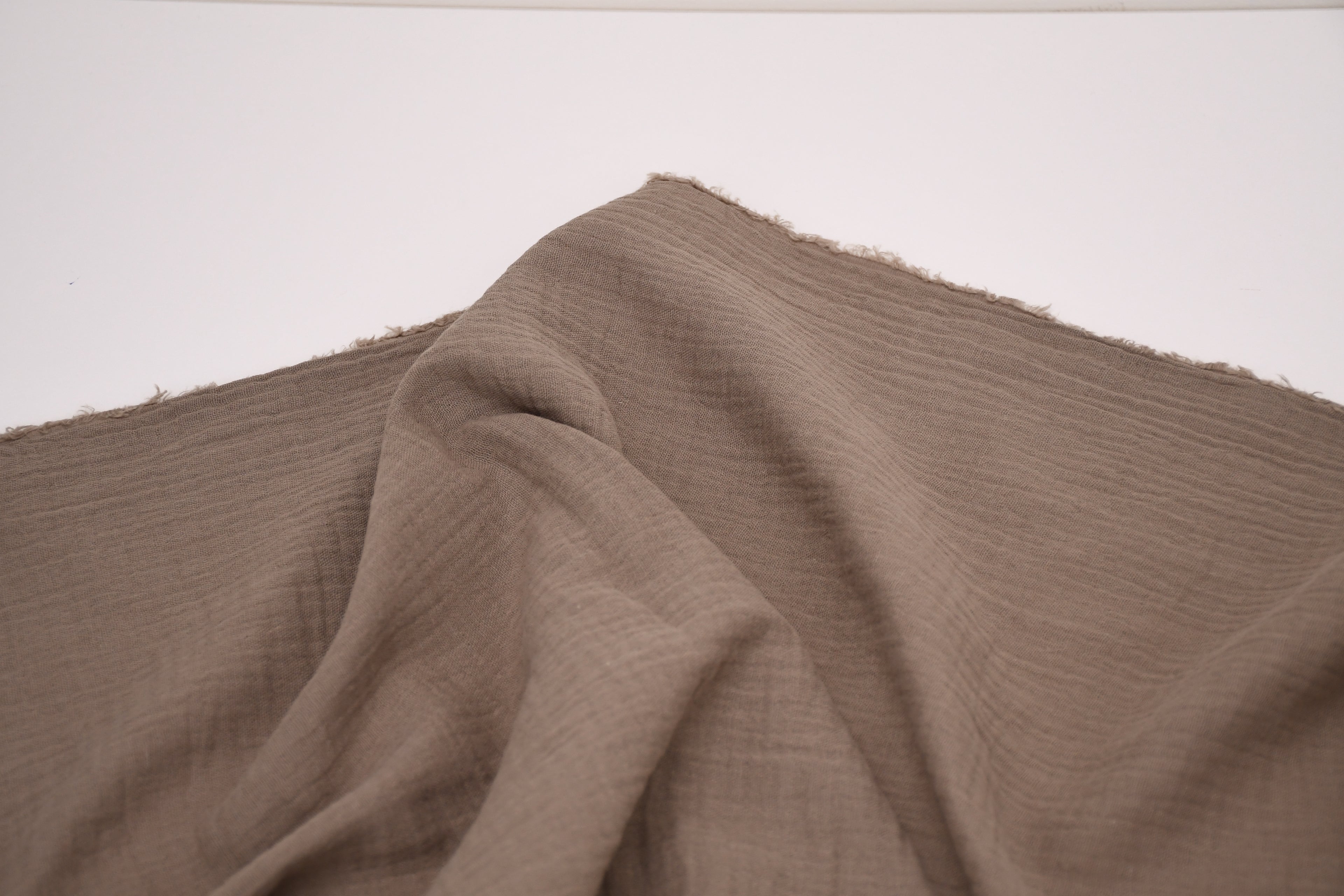 100% Cotton Double Gauze Muslin Fabric - Taupe