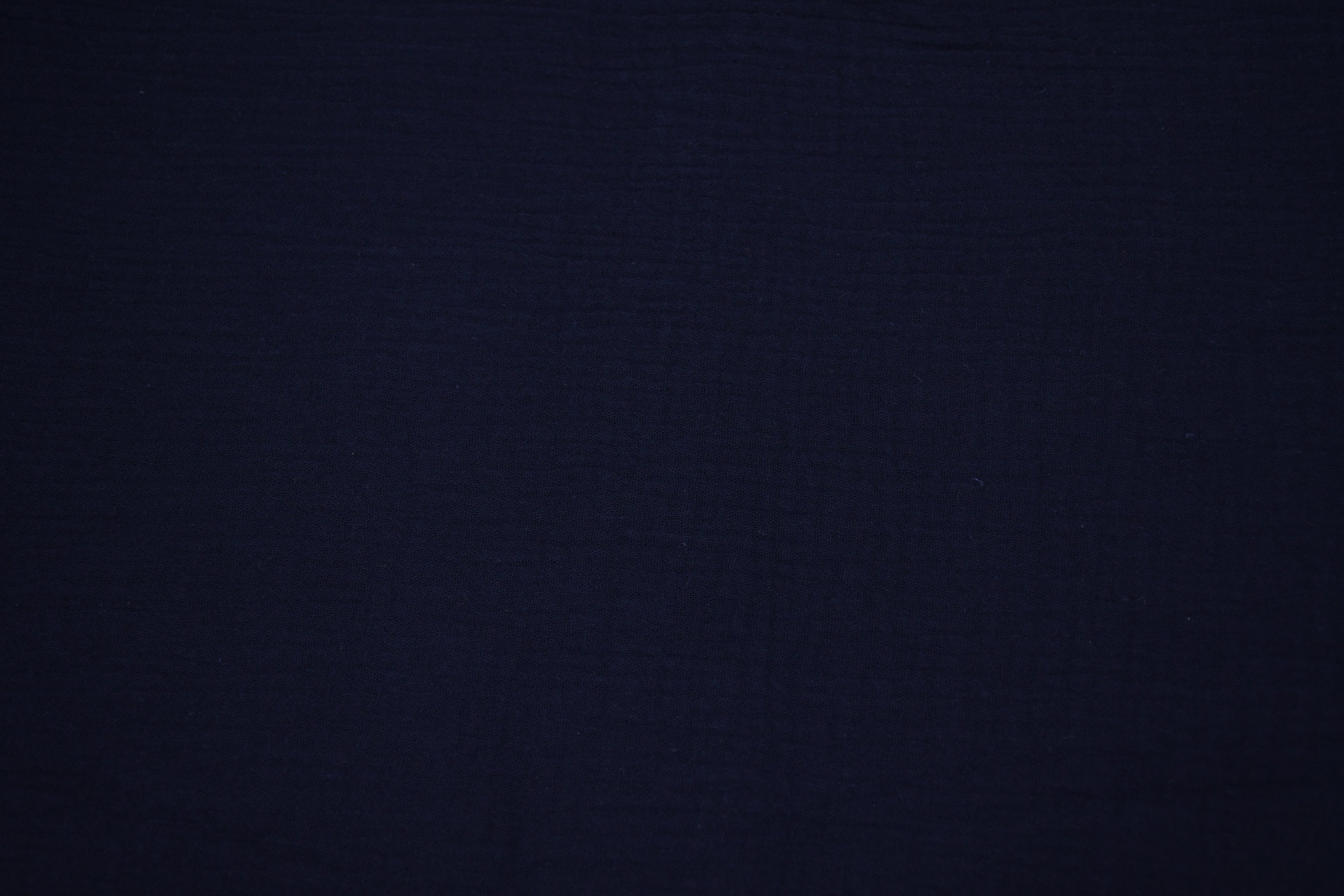 100% Cotton Double Gauze Muslin Fabric - Navy
