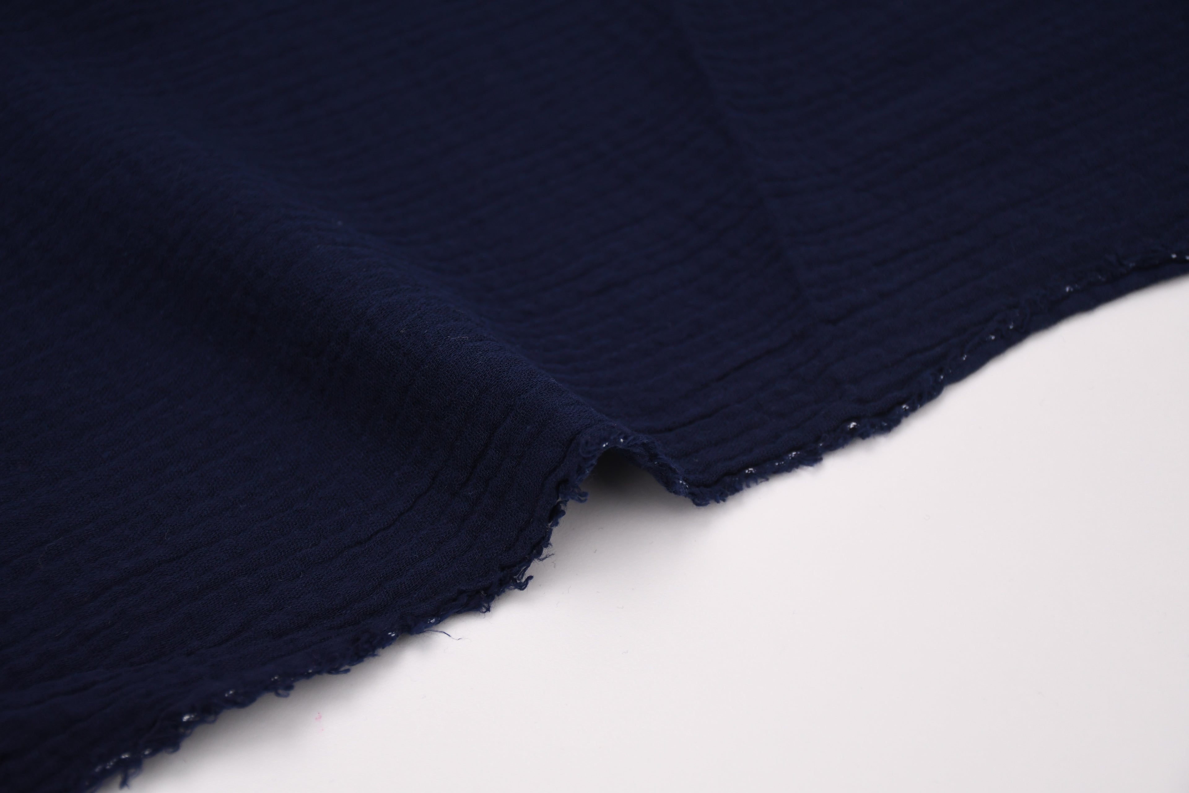 100% Cotton Double Gauze Muslin Fabric - Navy