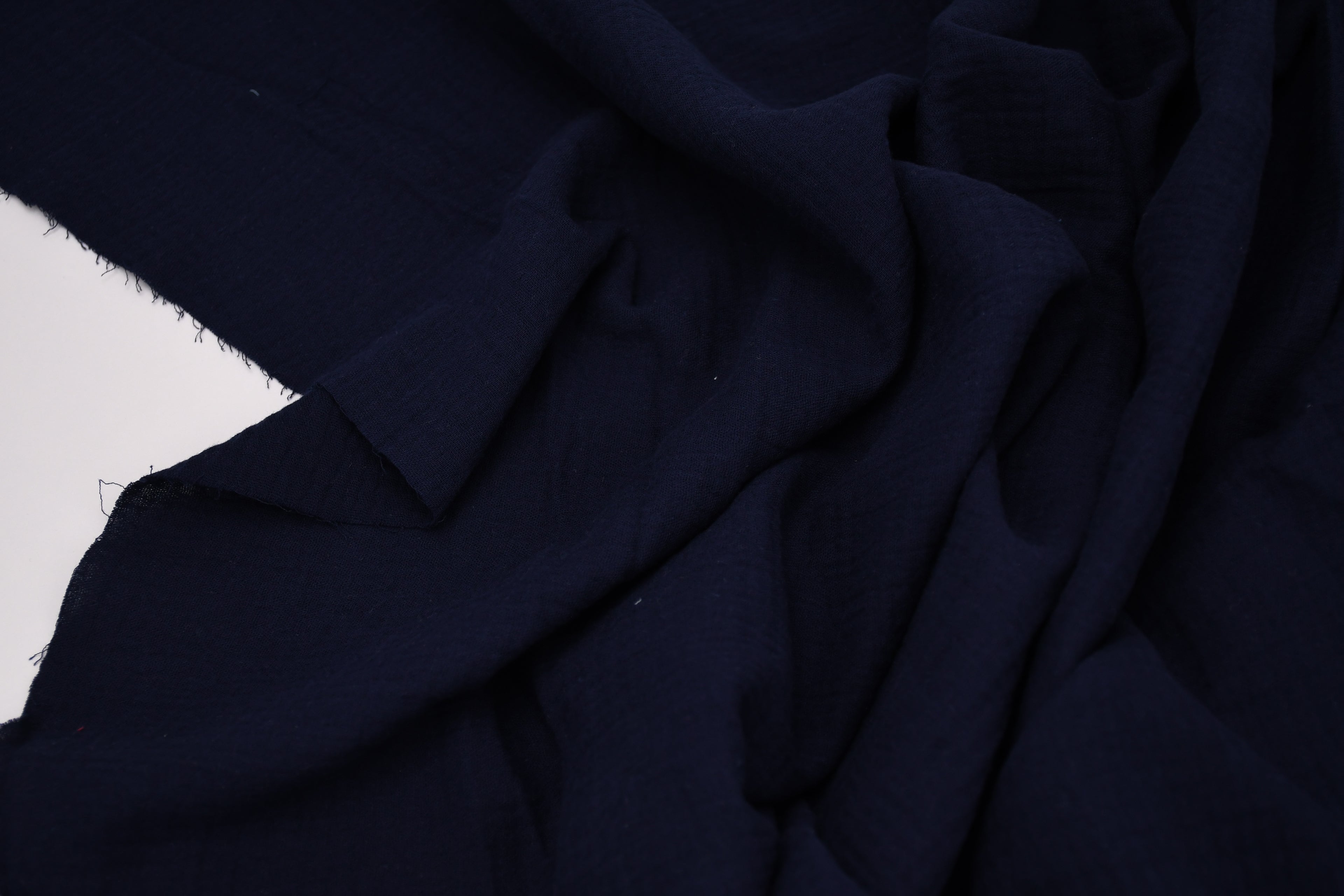 100% Cotton Double Gauze Muslin Fabric - Navy