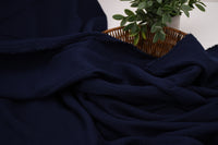 100% Cotton Double Gauze Muslin Fabric - Navy