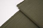 100% Cotton Double Gauze Muslin Fabric -  Army