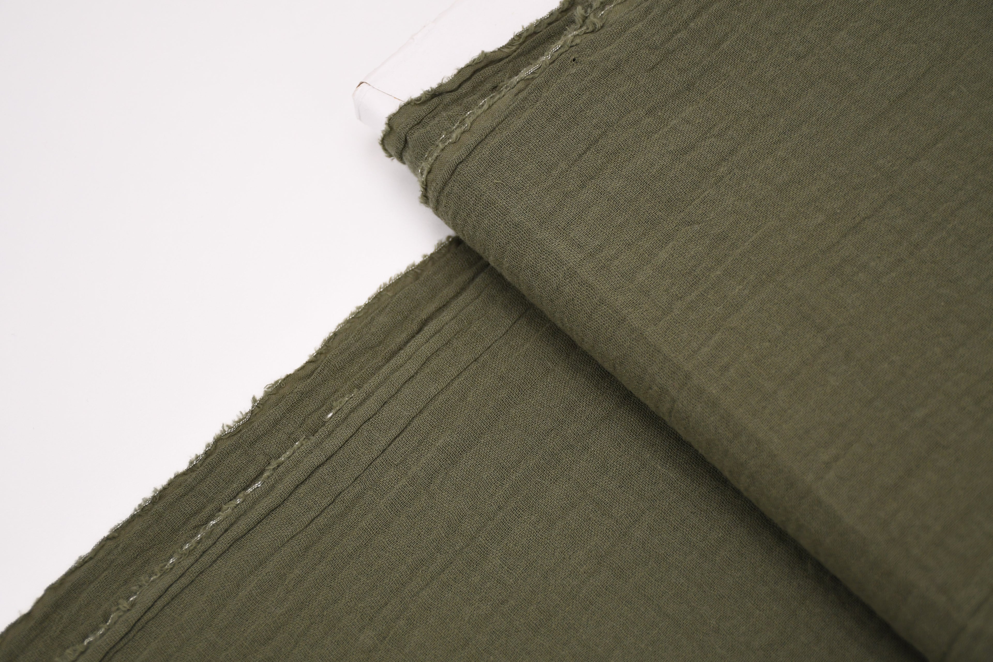 100% Cotton Double Gauze Muslin Fabric -  Army