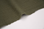 100% Cotton Double Gauze Muslin Fabric -  Army