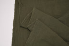 100% Cotton Double Gauze Muslin Fabric -  Army