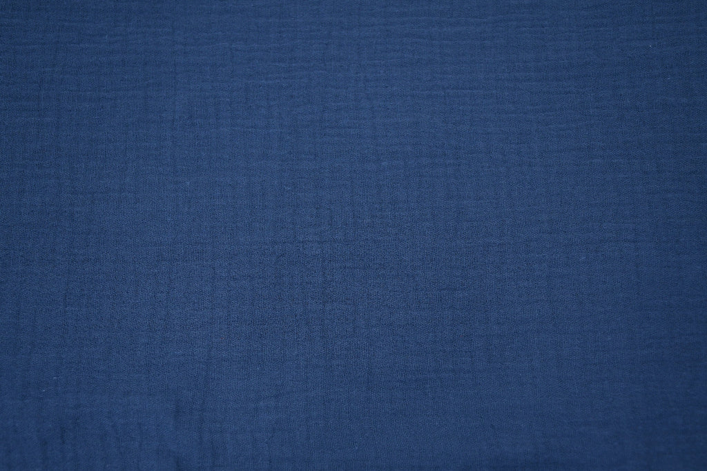 100% Cotton Double Gauze Muslin Fabric - Pacific Blue