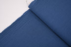 100% Cotton Double Gauze Muslin Fabric - Pacific Blue