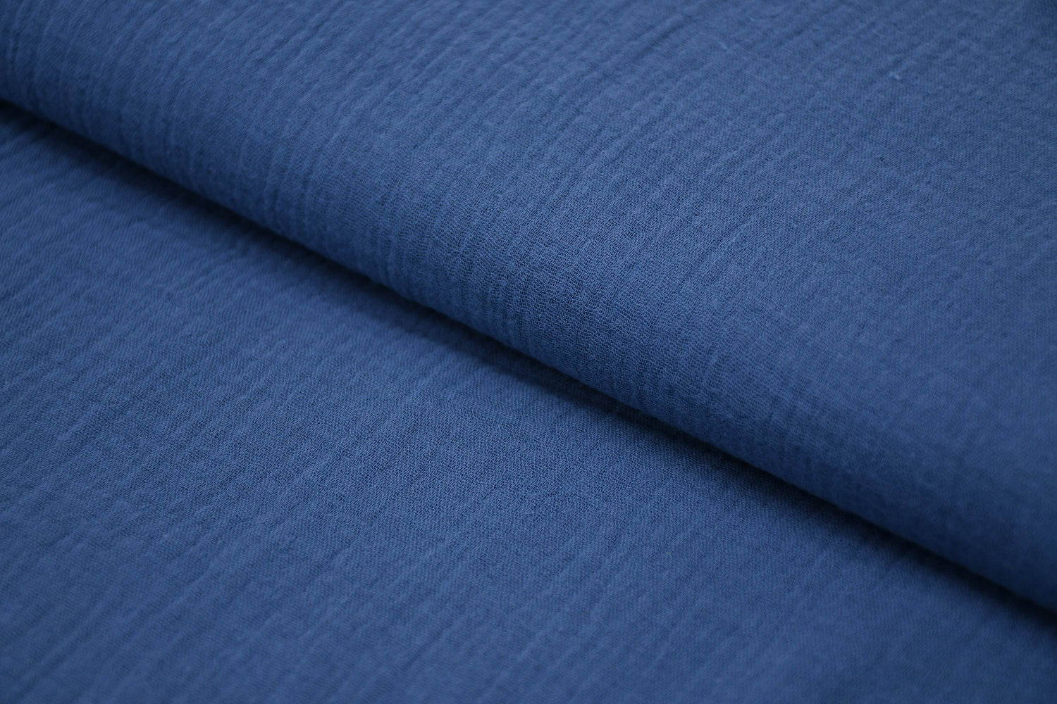 100% Cotton Double Gauze Muslin Fabric - Pacific Blue
