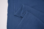 100% Cotton Double Gauze Muslin Fabric - Pacific Blue