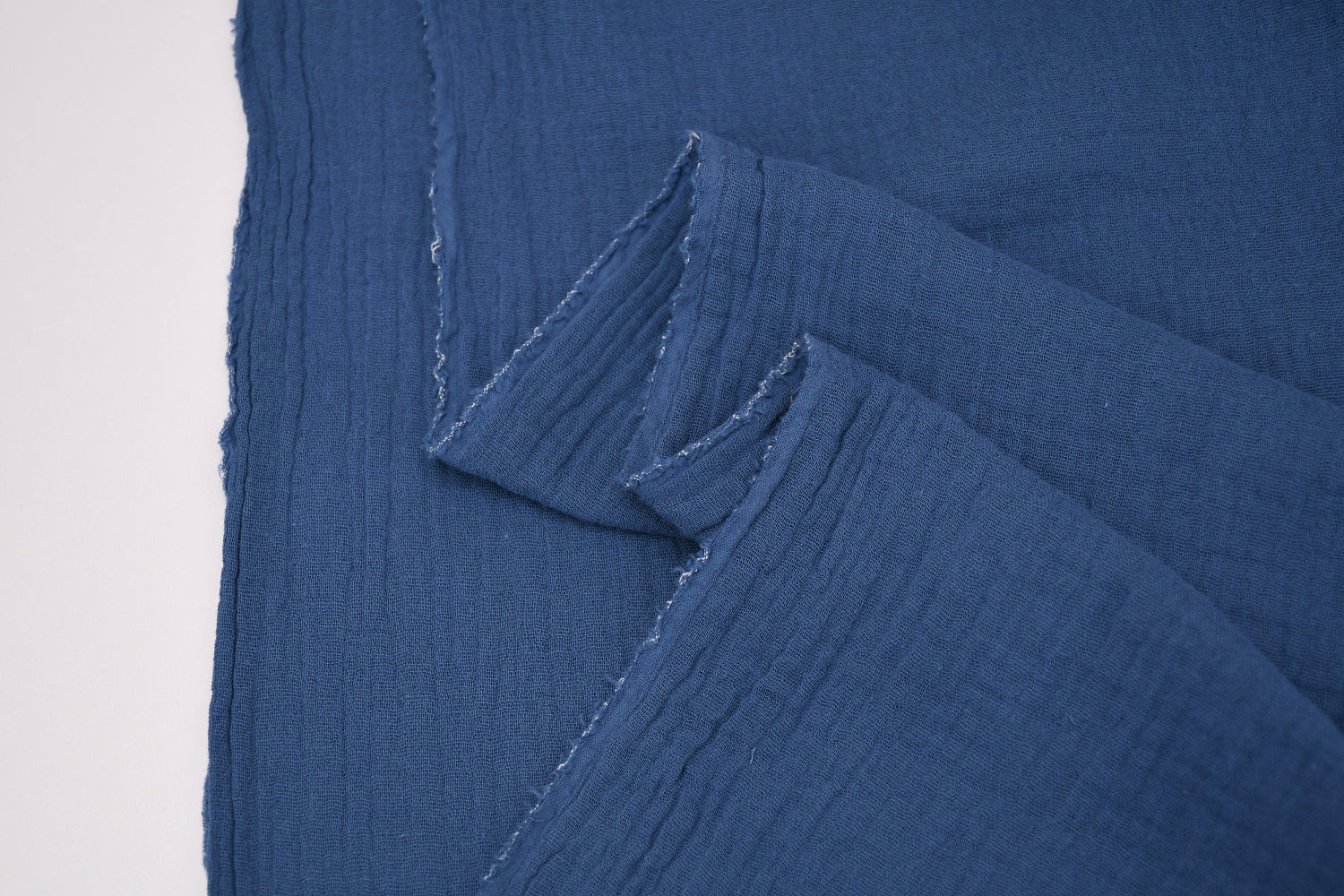100% Cotton Double Gauze Muslin Fabric - Pacific Blue