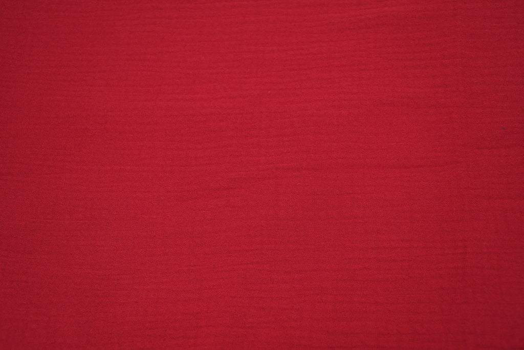 100% Cotton Double Gauze Muslin Fabric - Scarlet