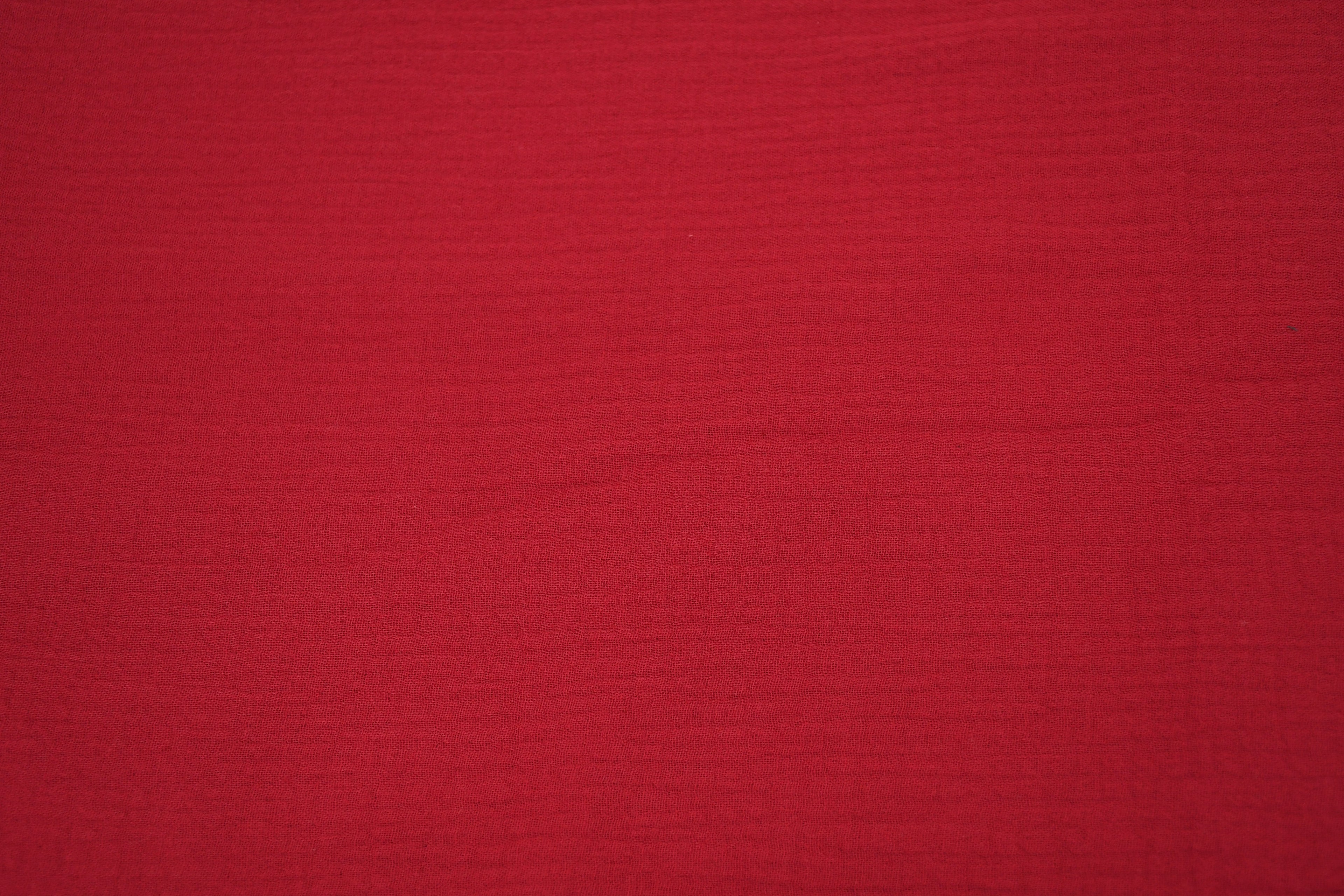 100% Cotton Double Gauze Muslin Fabric - Scarlet