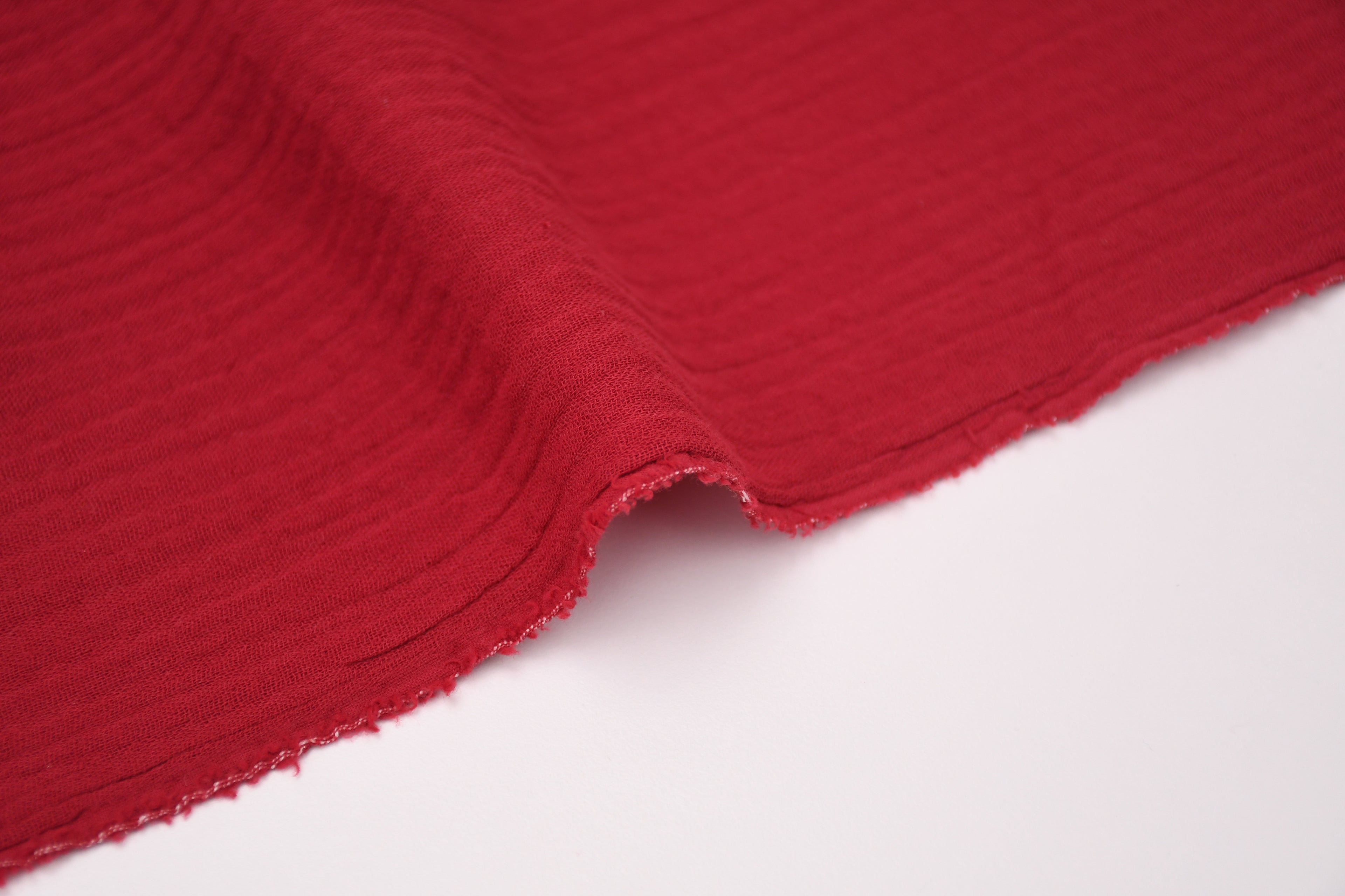 100% Cotton Double Gauze Muslin Fabric - Scarlet