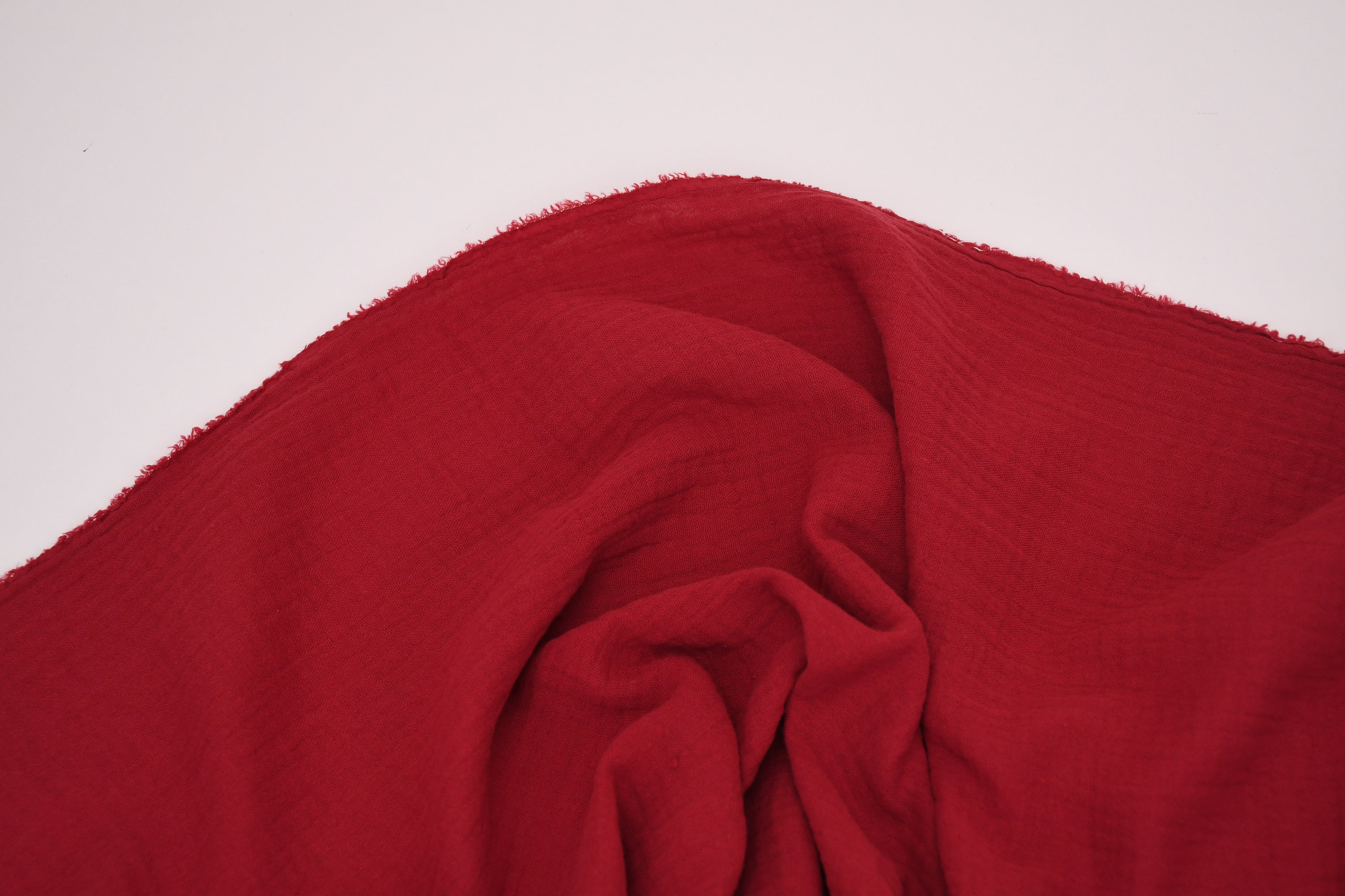 100% Cotton Double Gauze Muslin Fabric - Scarlet