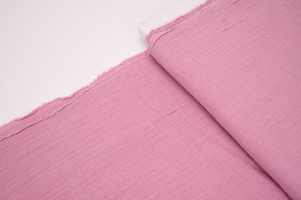 100% Cotton Double Gauze Muslin Fabric - Mauve