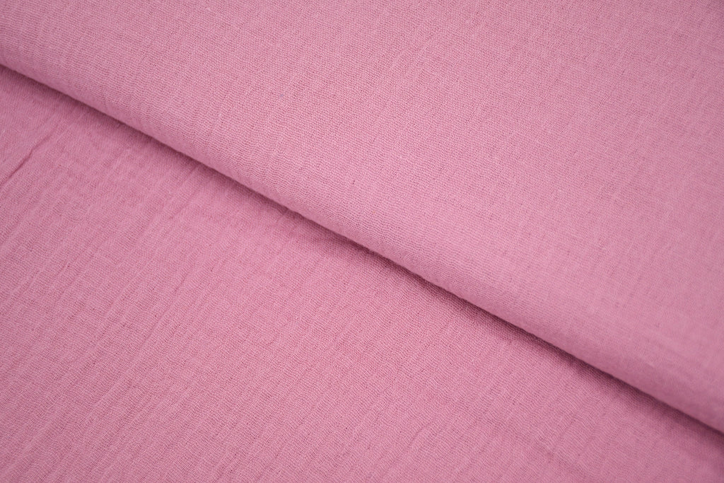 100% Cotton Double Gauze Muslin Fabric - Mauve