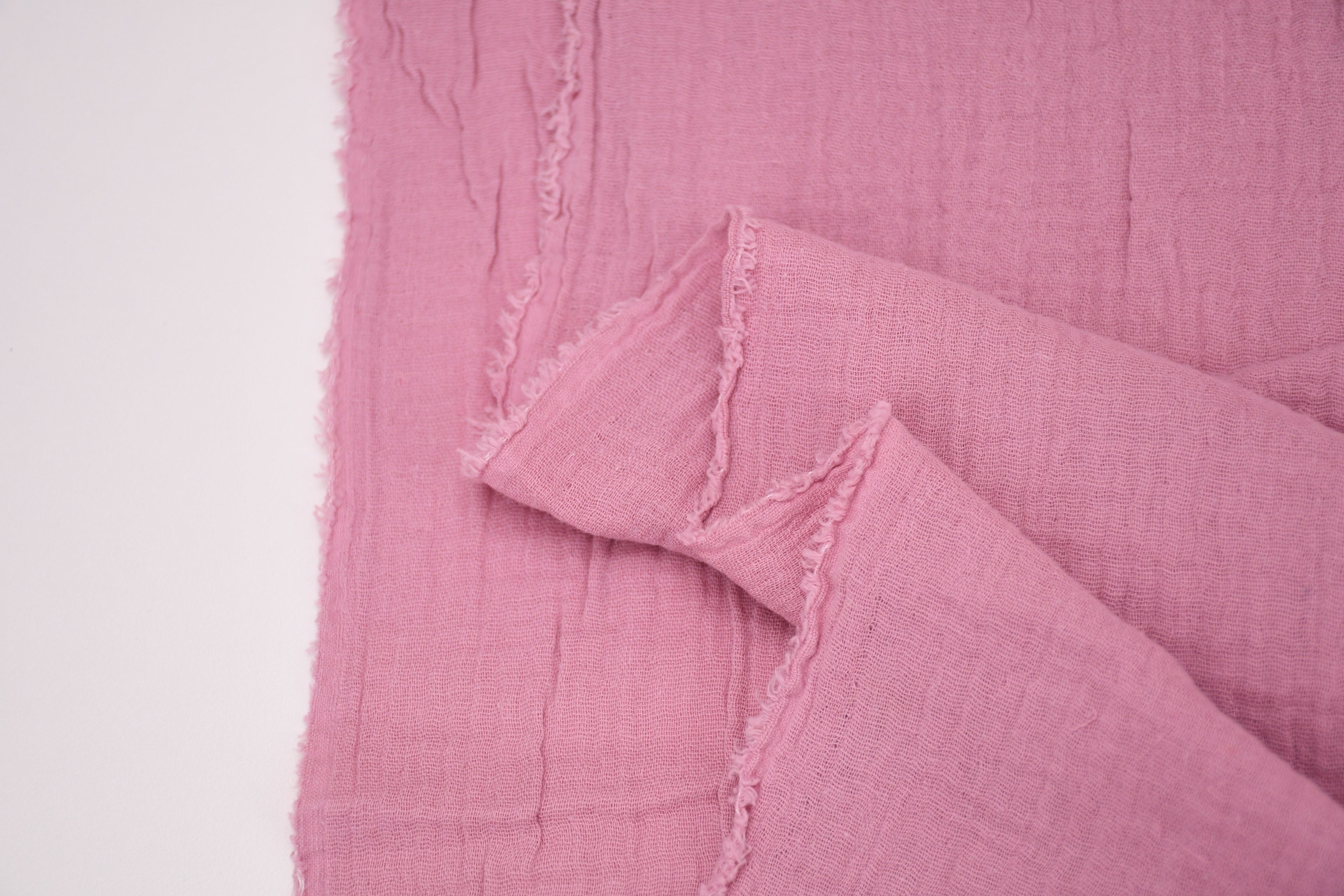 100% Cotton Double Gauze Muslin Fabric - Mauve