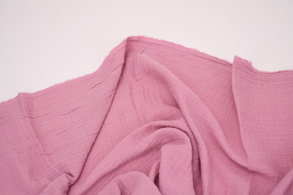 100% Cotton Double Gauze Muslin Fabric - Mauve