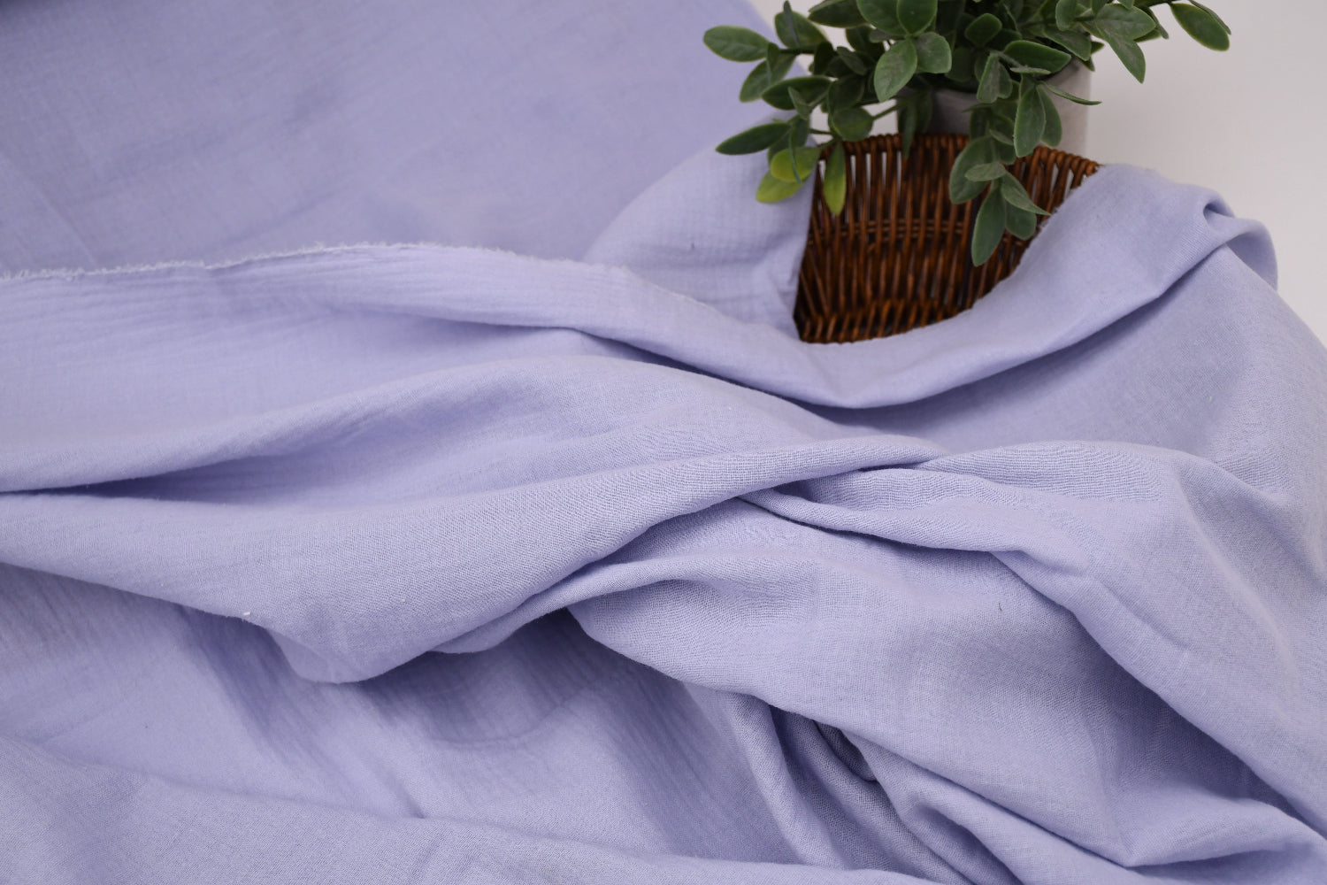 100% Cotton Double Gauze Muslin Fabric - Slate Blue