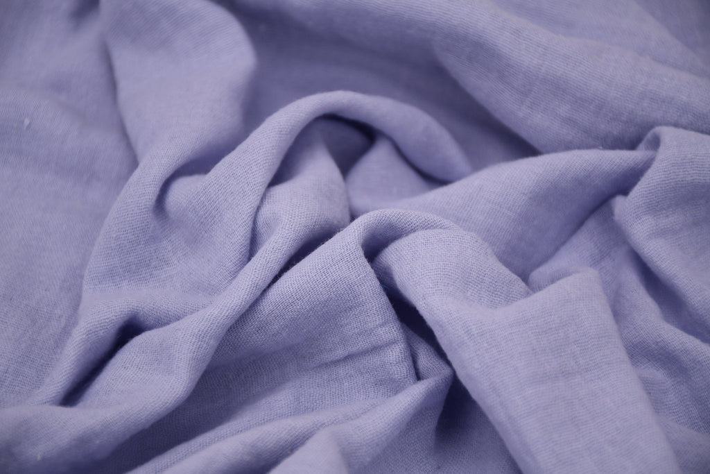 100% Cotton Double Gauze Muslin Fabric - Slate Blue