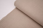 100% Cotton Double Gauze Muslin Fabric - Mushroom